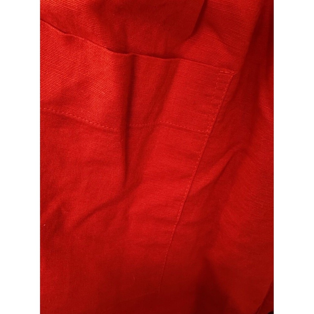 American Eagle Outfitters Red Button-Front Midi Sundress V-Neck Cotton Size S - Picture 4 of 8